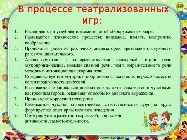 Театрализованные игры в развитии детей 1
